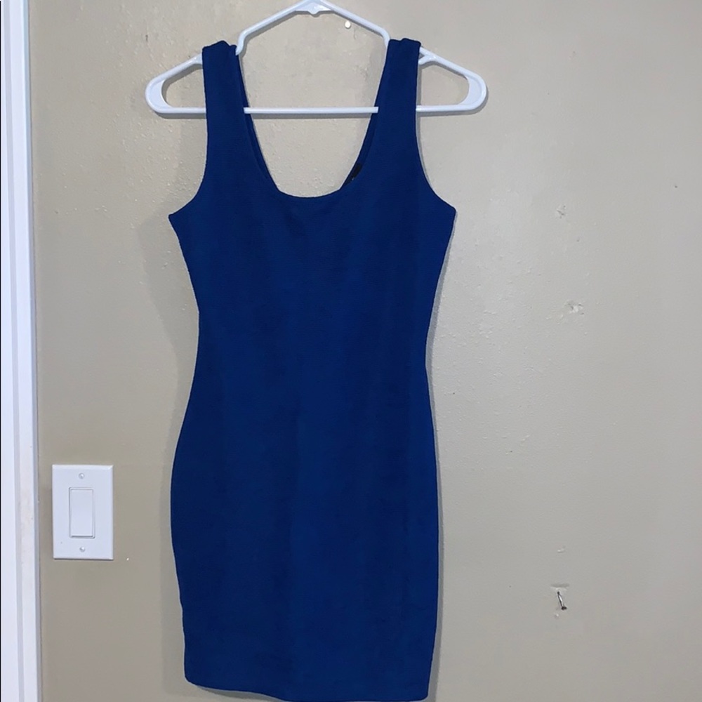 Blue bodycon tank dress
